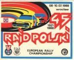 Naklejka organizatora z 45 Rajdu Polski-88